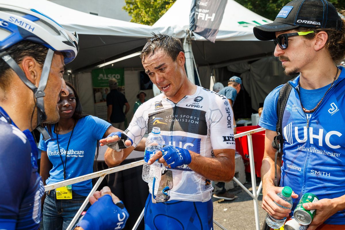 Travis McCabe describes the stage 4 finish to teammate Seba Haedo