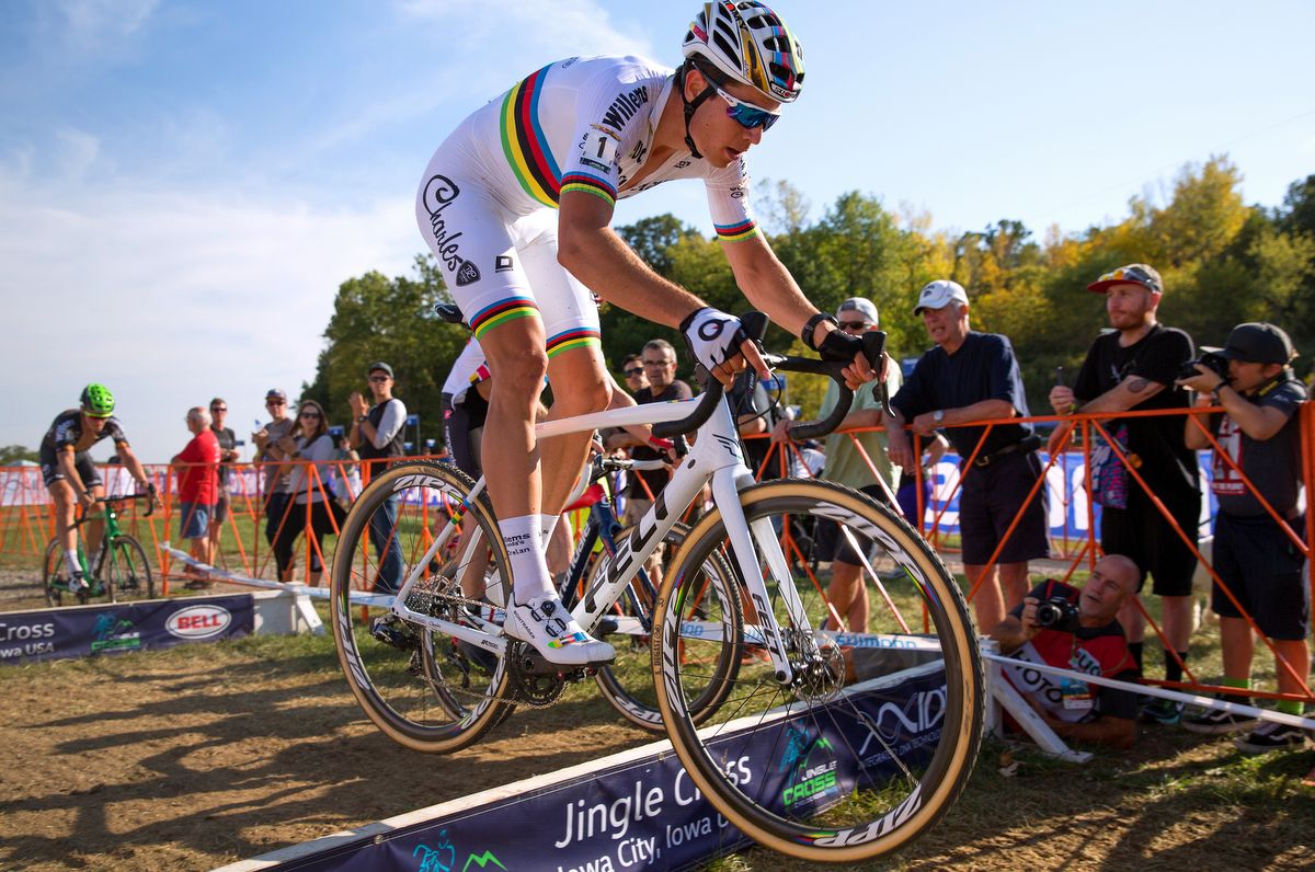 Wout Van Aert (Crelan-Charles) in full flight