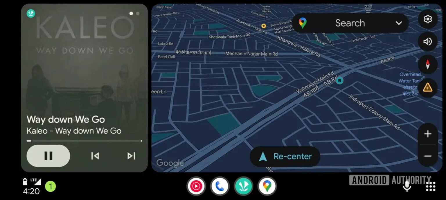 Android Auto with switched media controls