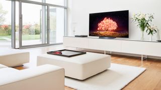 LG B1 OLED TV in living room