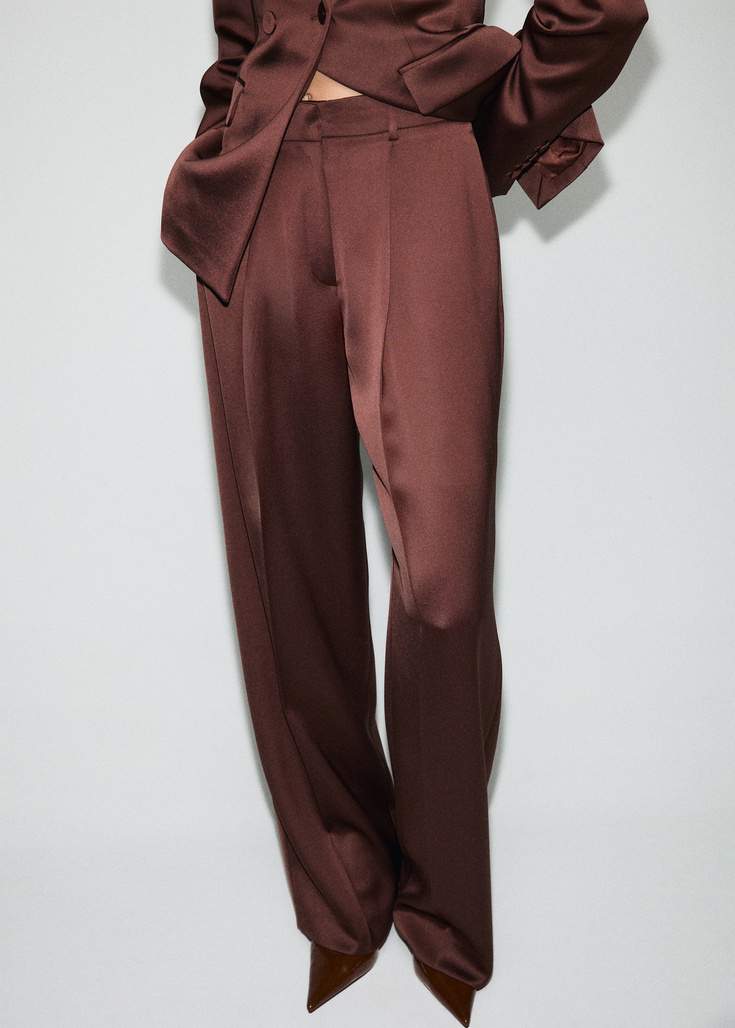 Satin Suit Trousers - Women | Mango United Kingdom