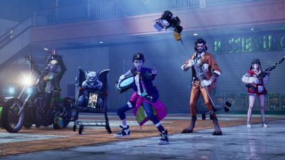 Stupid never dies screenshot showing five characters in a lineup