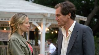 Kate Hudson as Simone Cleary and Michael Shannon as Shriver in A Little White Lie