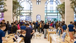 An Apple Store on the launch of the iPhone 15