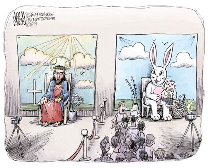 Editorial Cartoon World Commodification of Easter