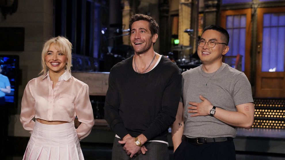 Sabrina Carpenter, Jake Gyllenhaal and Bowen Yang on Saturday Night Live