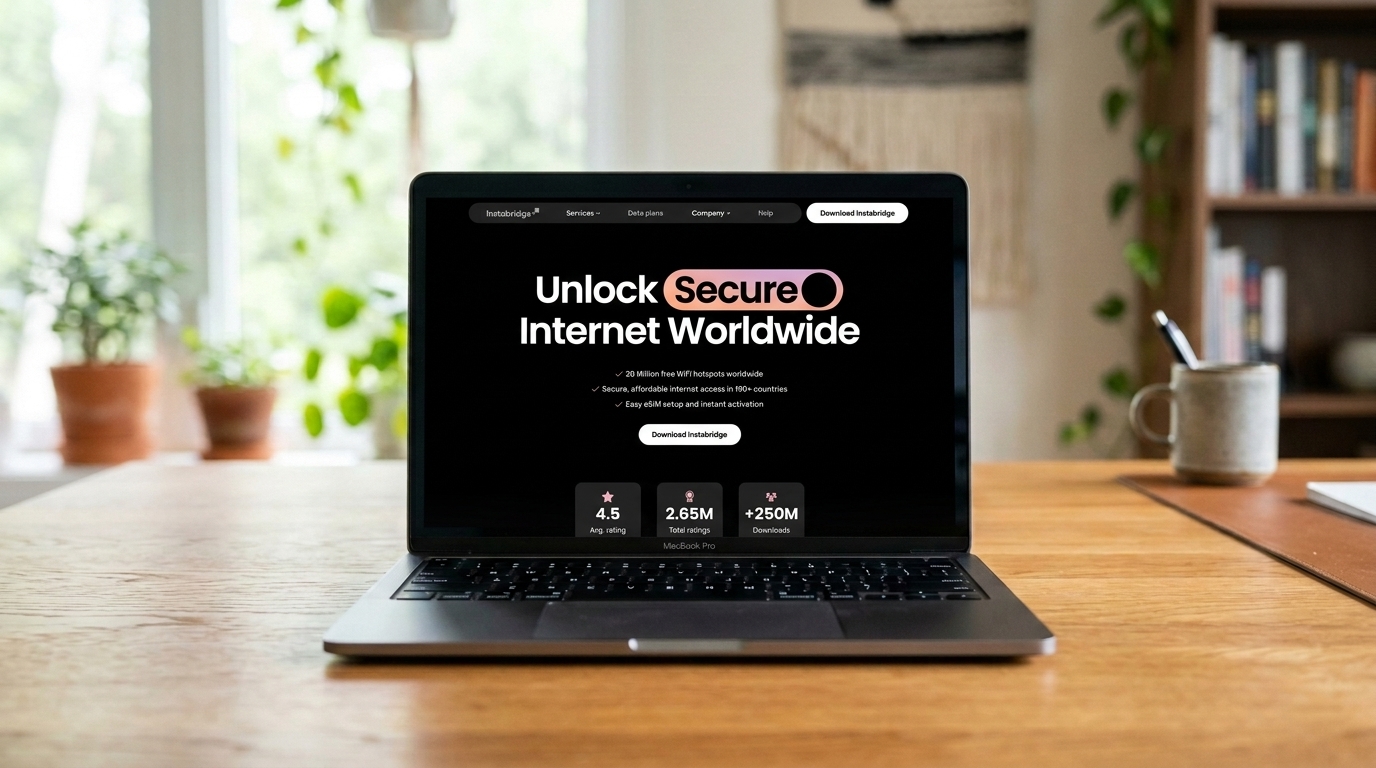 Instabridge landing page