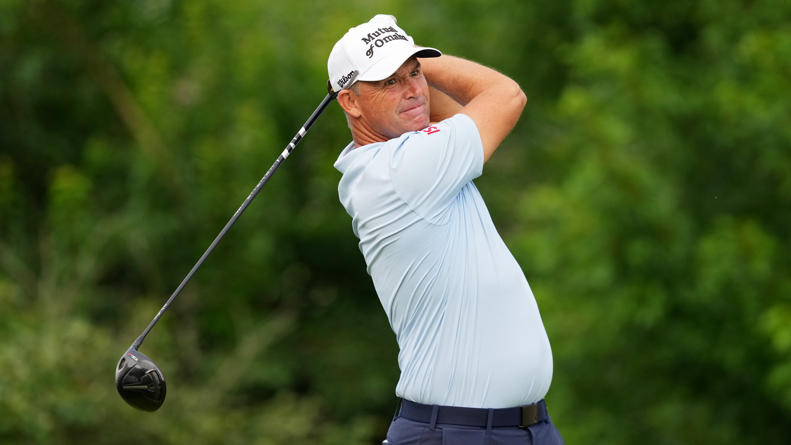 Padraig Harrington hits a driver off the tee
