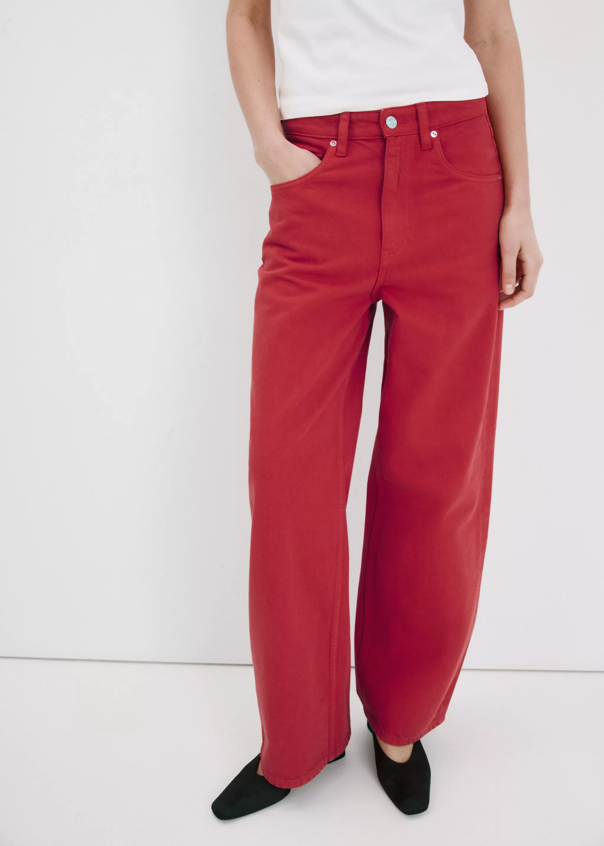 Mid-Rise Balloon Jeans - Women | Mango United Kingdom