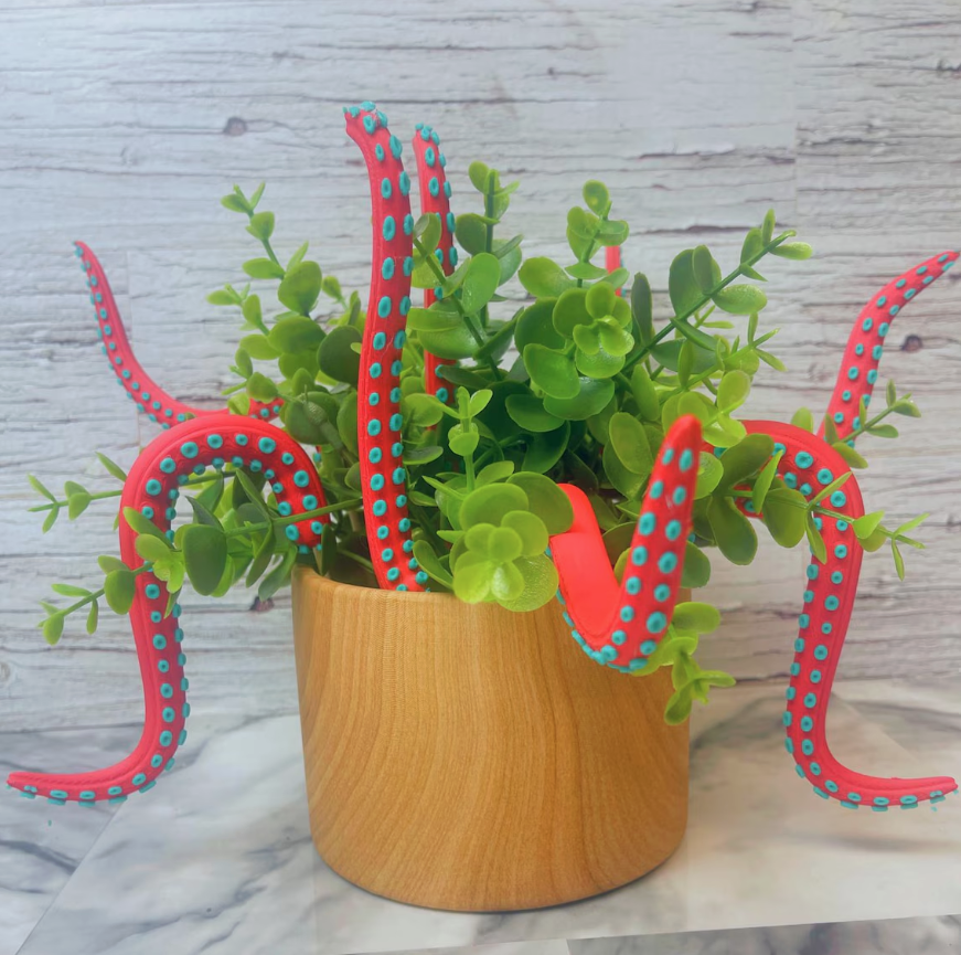 Etsy Bozzy3D houseplant decoration octopus stake