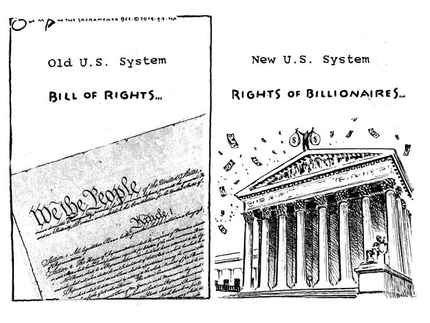 Political cartoon campaign finance