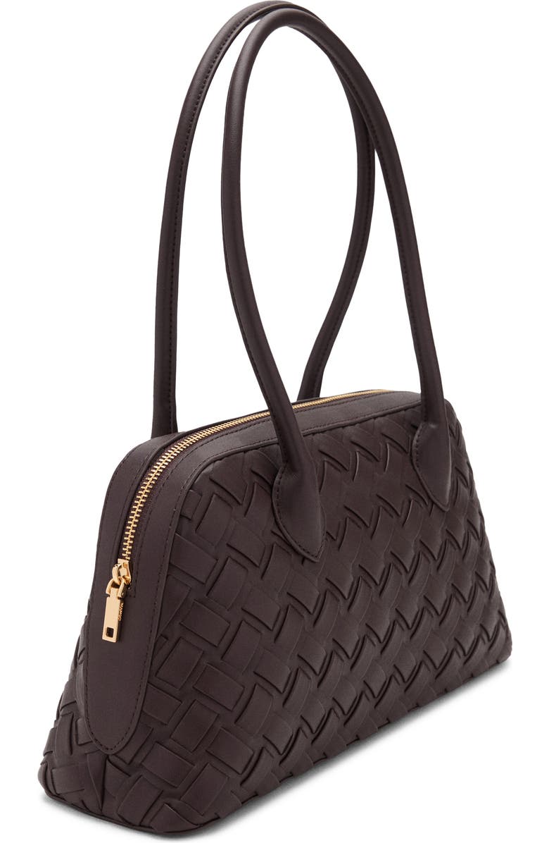 Braided Faux Leather Bowling Bag