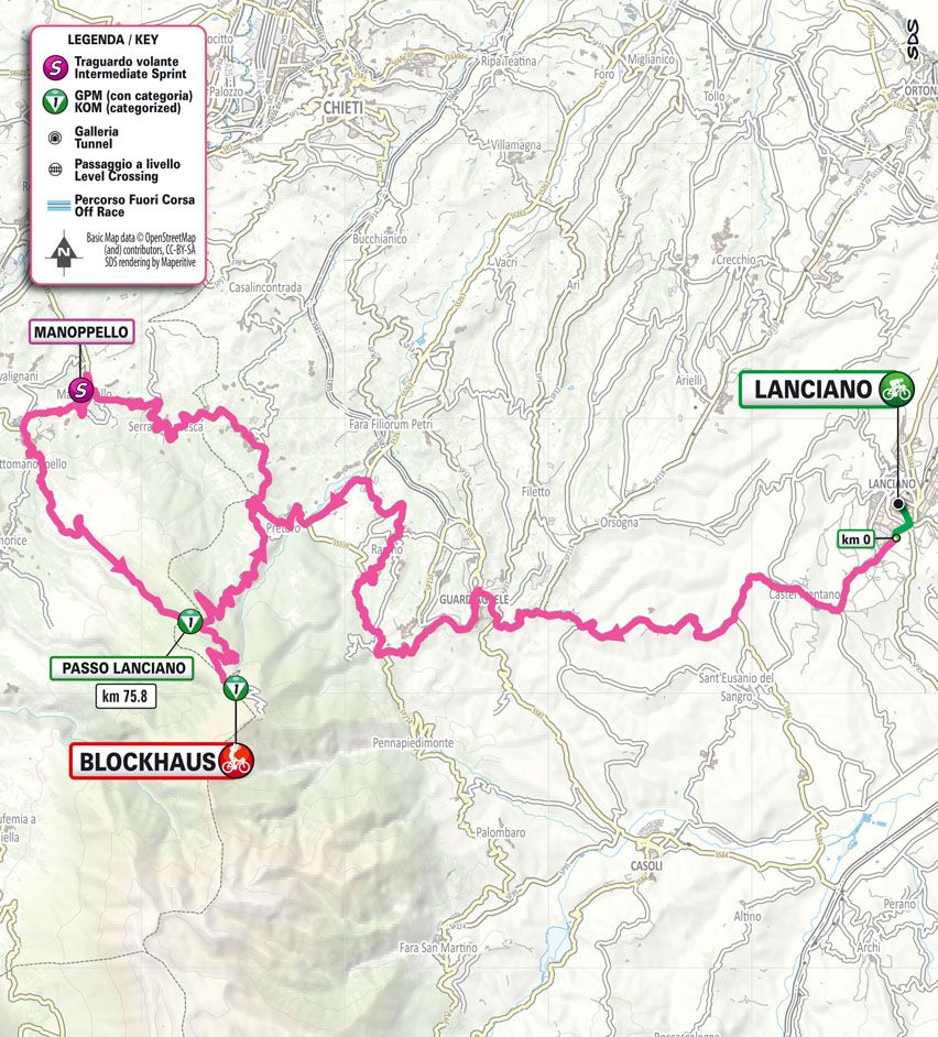 Maps of the 2024 Giro d'Italia Women