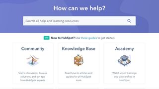 Home page of HubSpot Knowledge Base