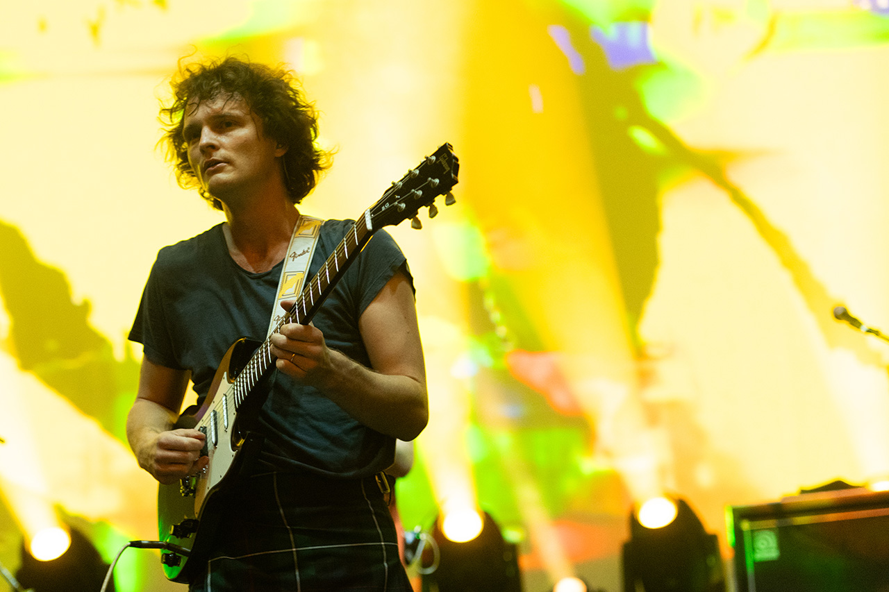 Stu Mackenzie of King Gizzard & the Lizard Wizard performs on stage at Usher Hall on May 27, 2024 in Edinburgh, Scotland.