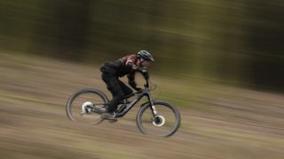 Canyon Spectral CF 7 being ridden at speed