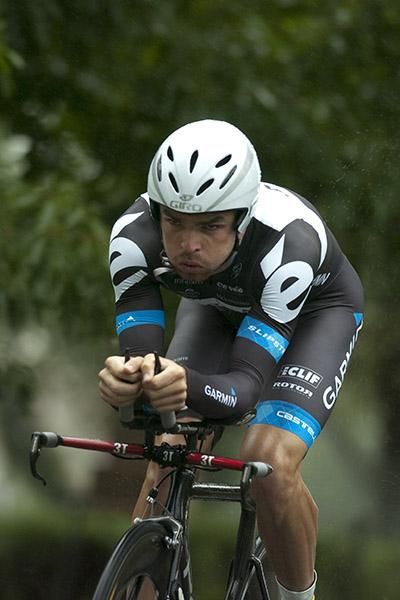 Jack Bobridge (Garmin Cervelo) from South Australia heads towards a silver medal in the time trial to back up his outstanding win in the road race.