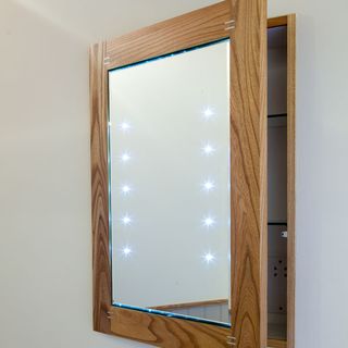 Recessed mirror cabinet
