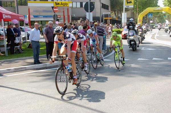 The early break was comprised of Alessandro de Marchi (Androni Giocattoli), Pier Paolo de Negri (Farnese Vini-Selle Italia), Olivier Kaisen and Brian Bulgac (Lotto-Belisol)