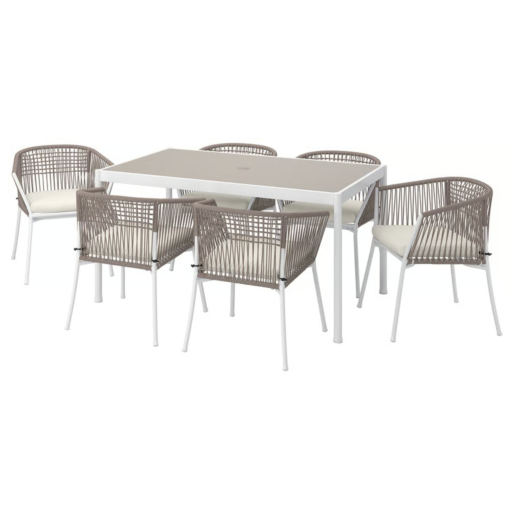 IKEA SEGER&amp;Ouml;N table with 6 chairs with armrests