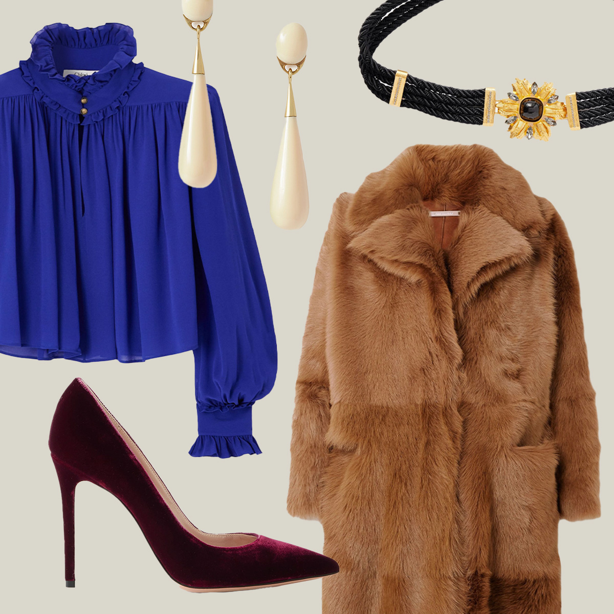 Collage of Holiday Outfit Separates From NET-A-PORTER 