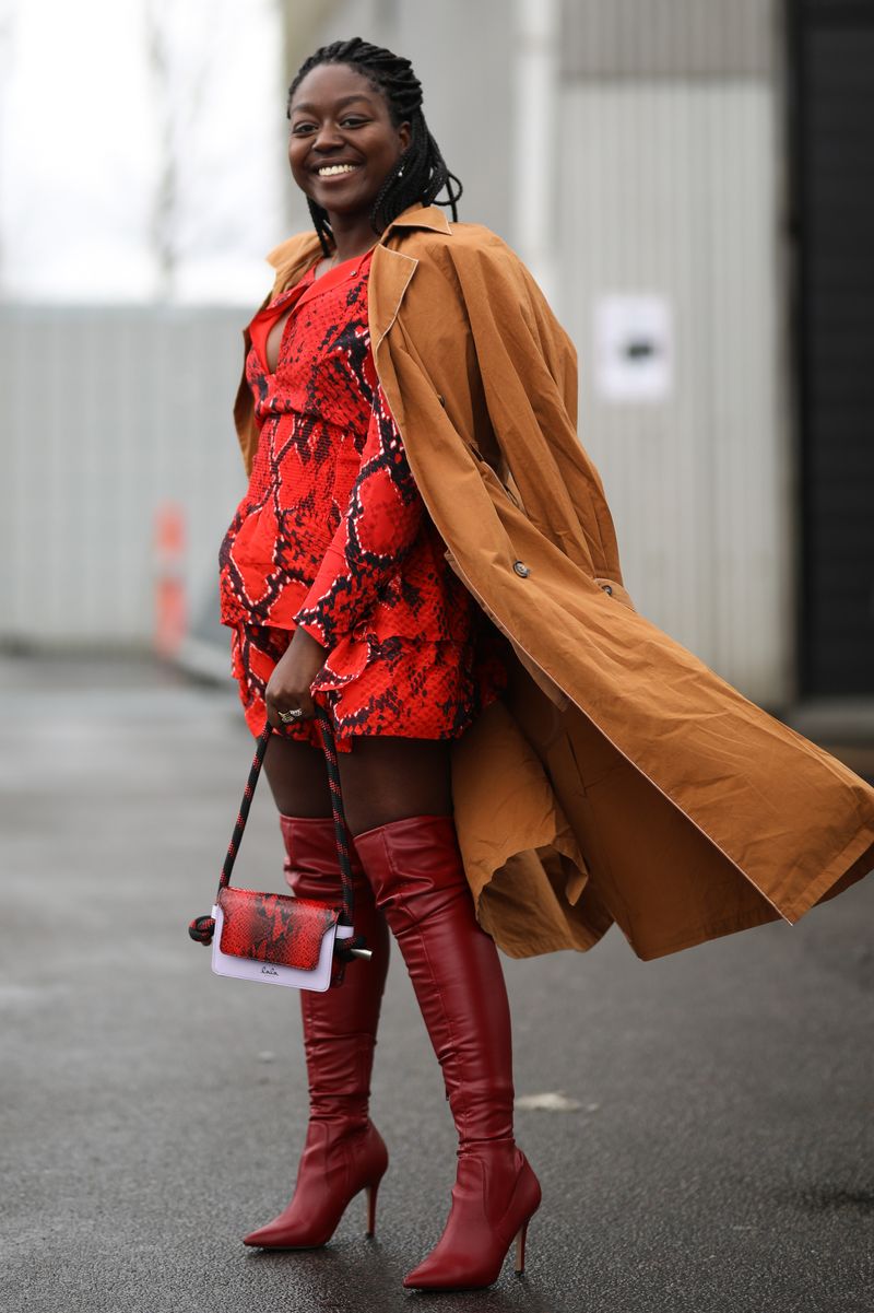 Thigh high best sale boots styled