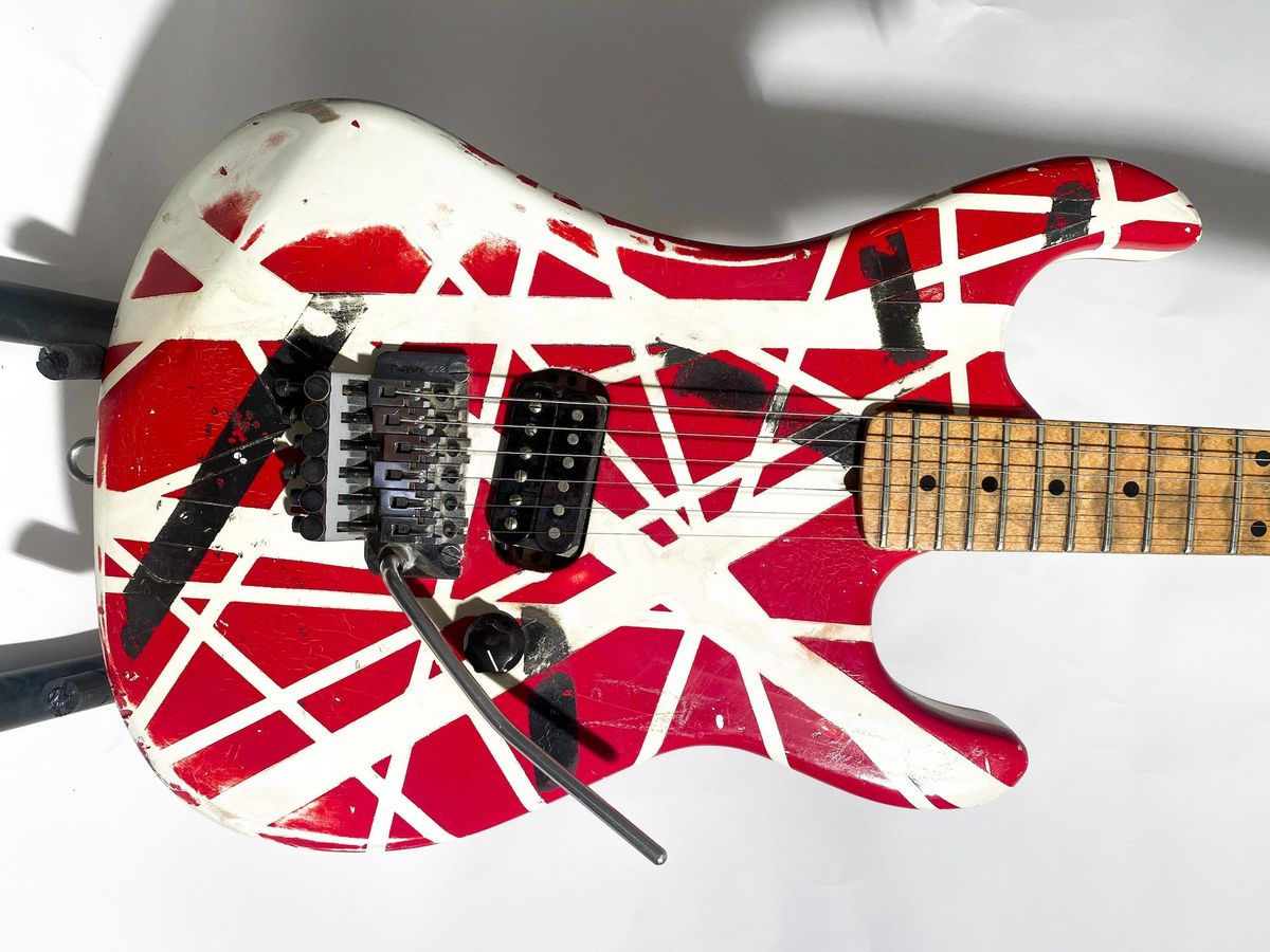 A hand-built 1984 Kramer used onstage by Eddie Van Halen