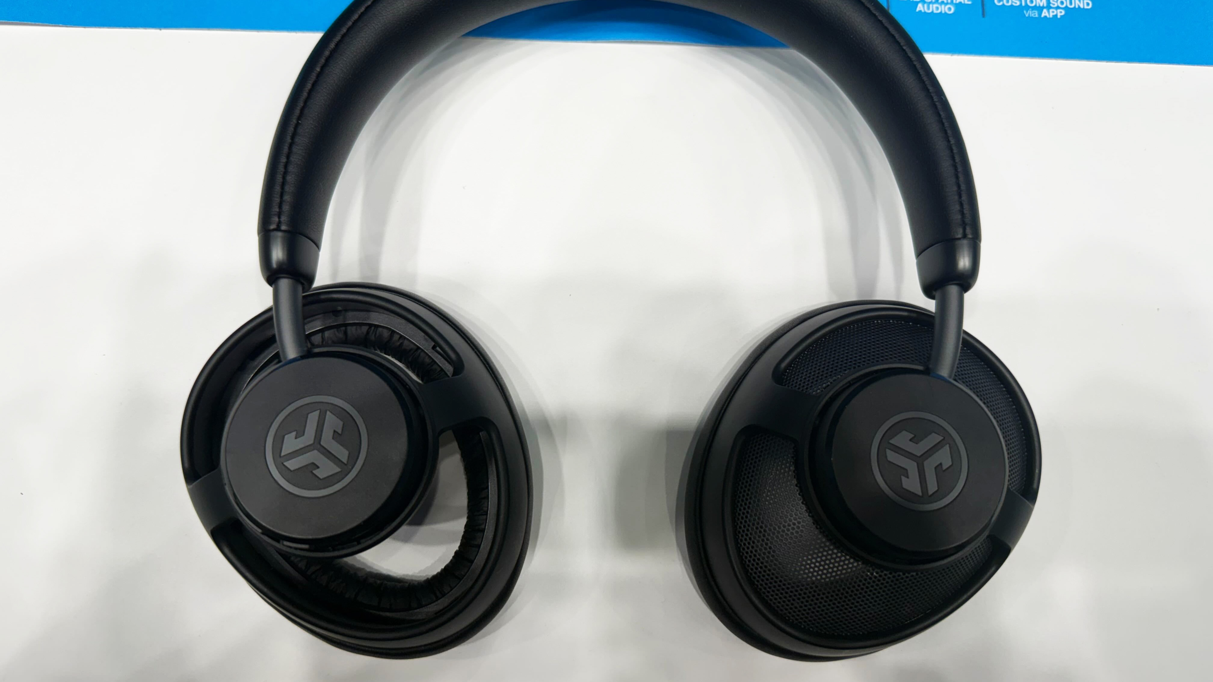 the jlab jbuds open headphones against a white background