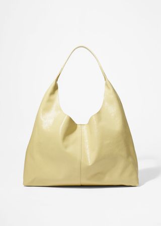 Large patent leather shopping bag