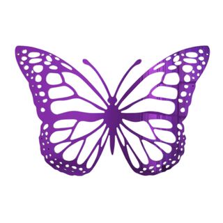 Purple acrylic butterfly wall art