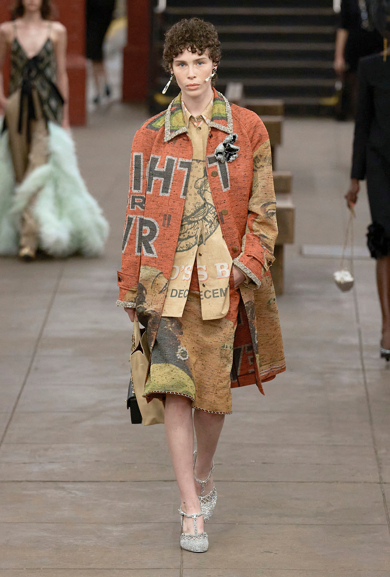 models walk the subway runway for the chanel metiers d'art 2026 show in new york city