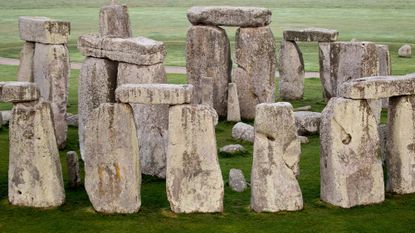 The ancient neolithic monument of Stonehenge near Amesbury, in Wiltshire, England