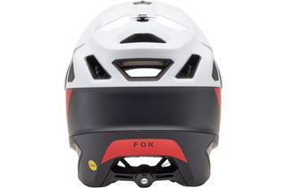 Rear view details of the new Fox Racing Dropframe Pro helmet