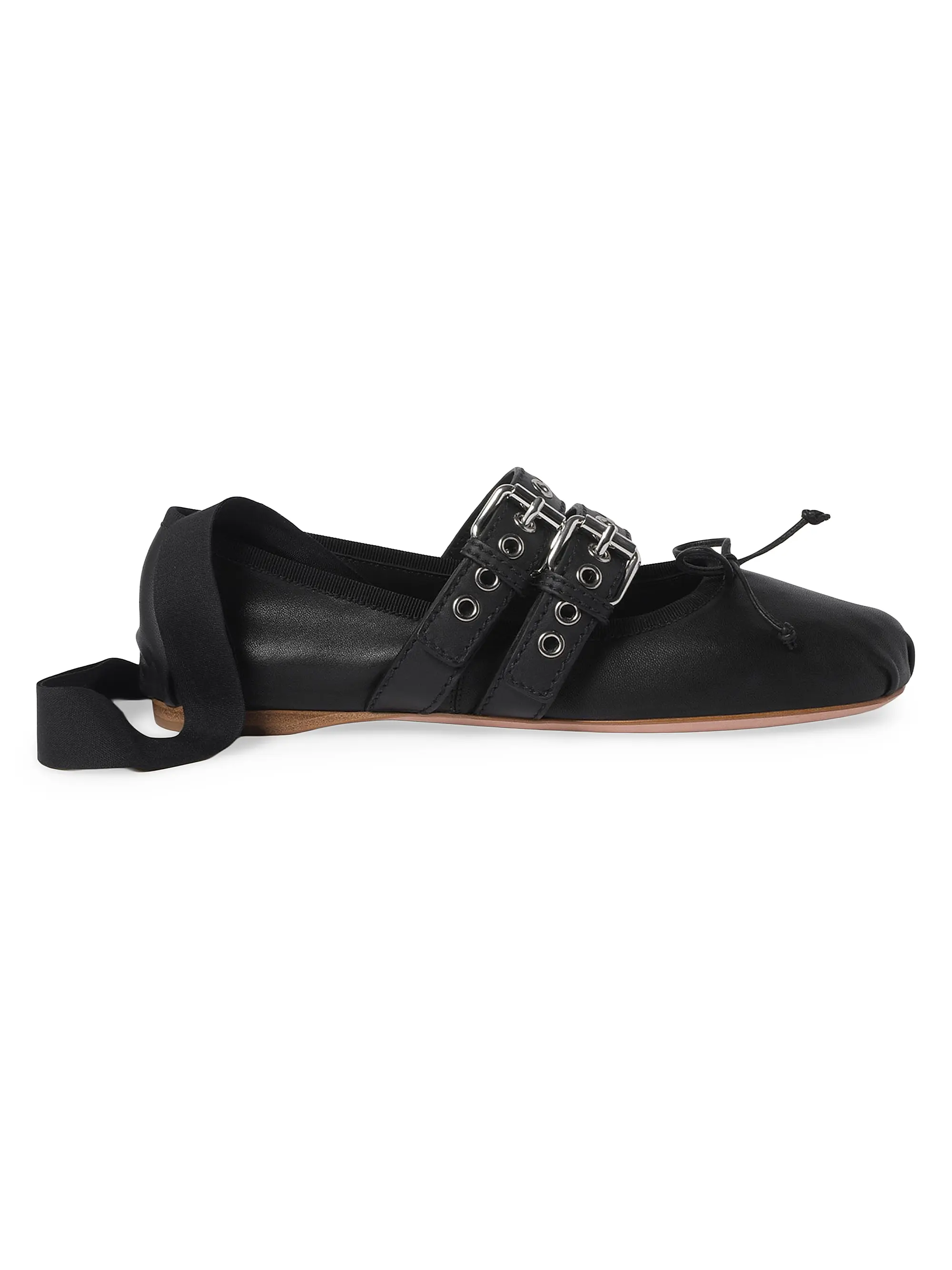 Nappa and Calf Leather Ballerinas