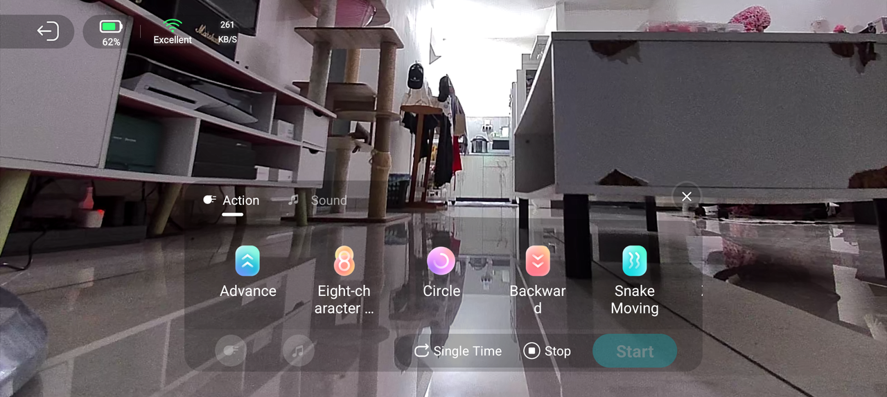 Enabot EBO Max control mode view in the app