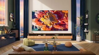 TCL C6L QD-Mini LED TV lifestyles showing television in a living room environment