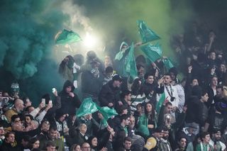 Sporting CP fans during a cup clash against rivals Benfica in February 2024.
