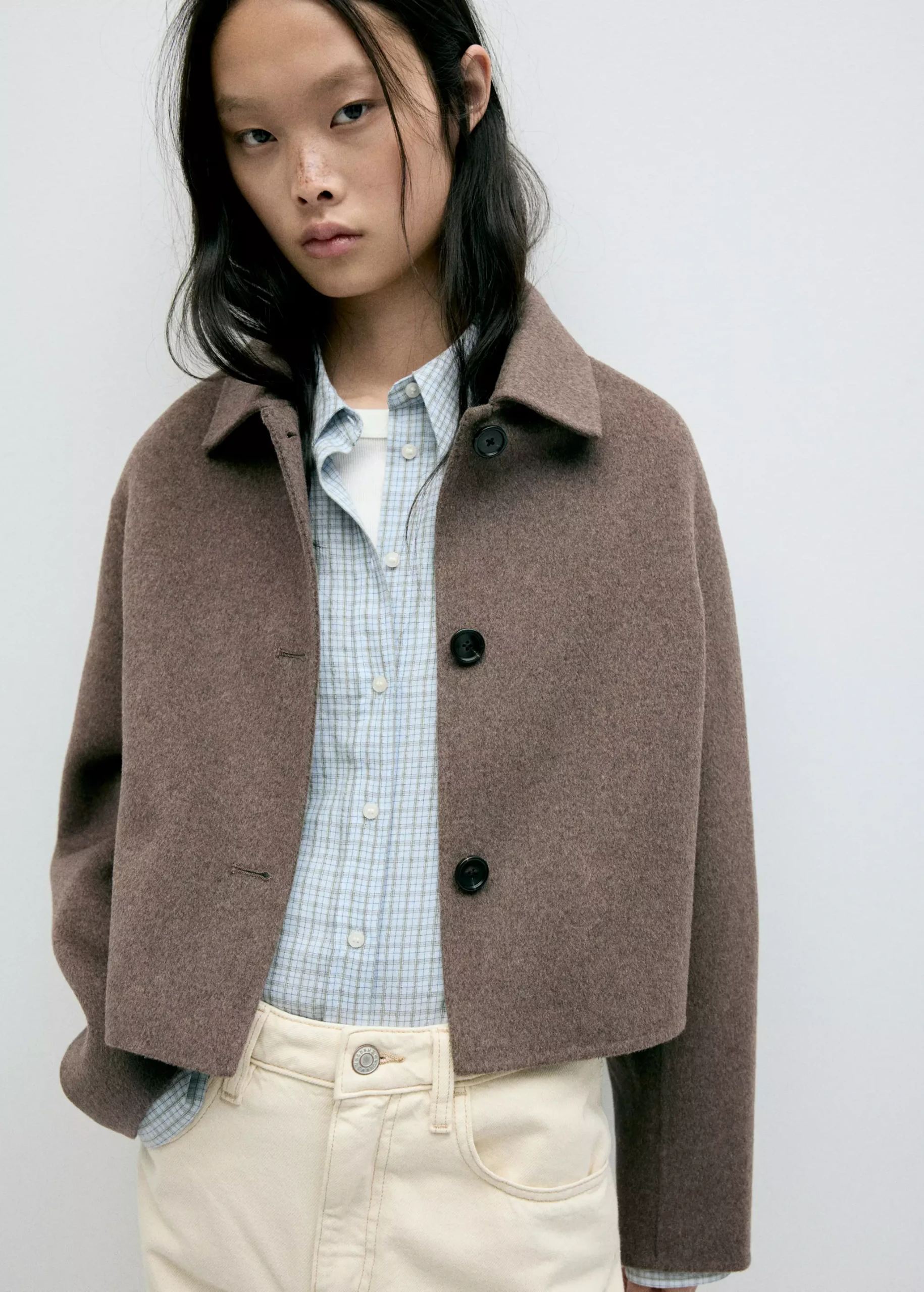 Wool-Blend Lapel Jacket - Women | Mango United Kingdom