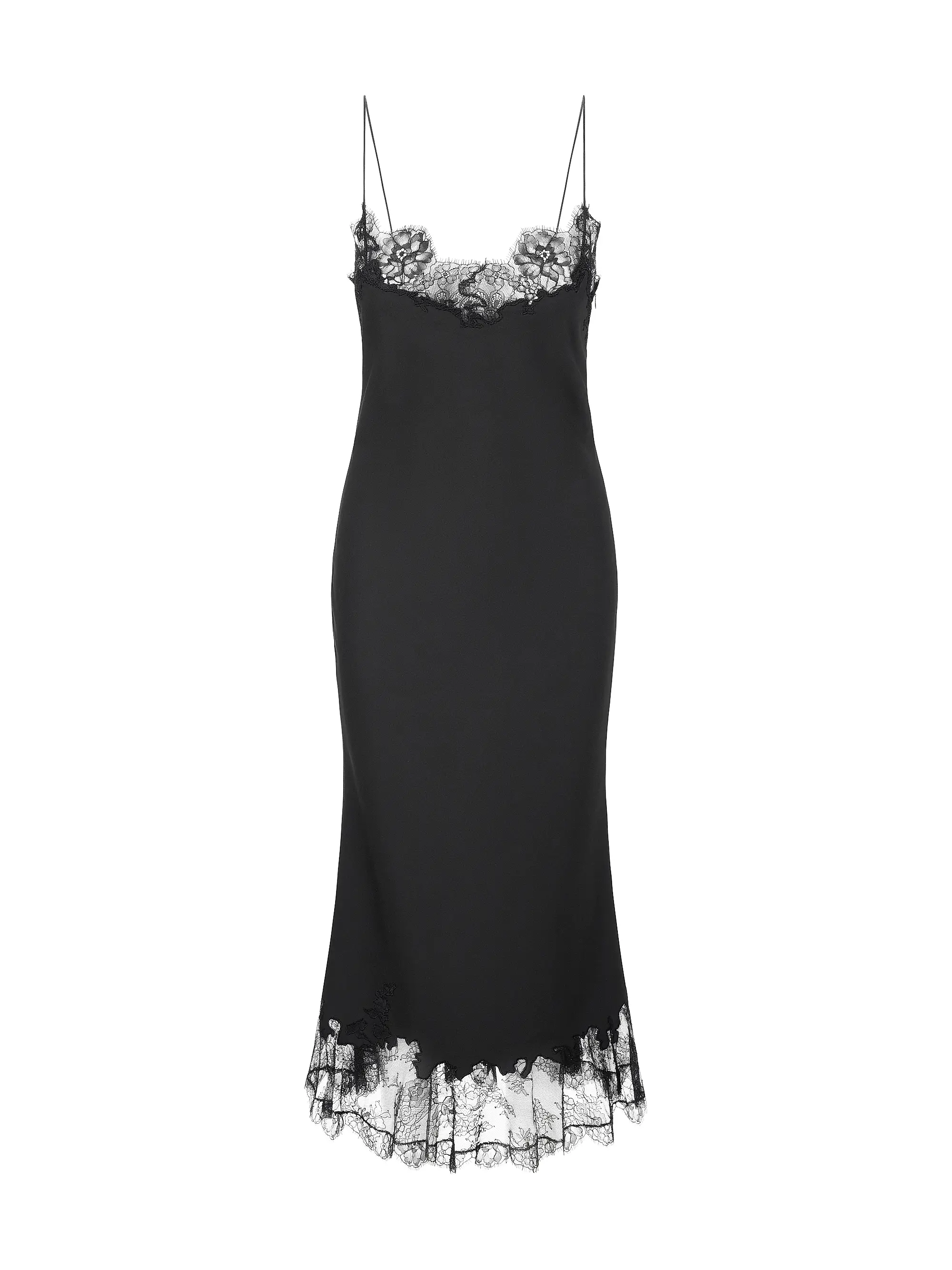 Nadia Lace-Trimmed Midi-Dress