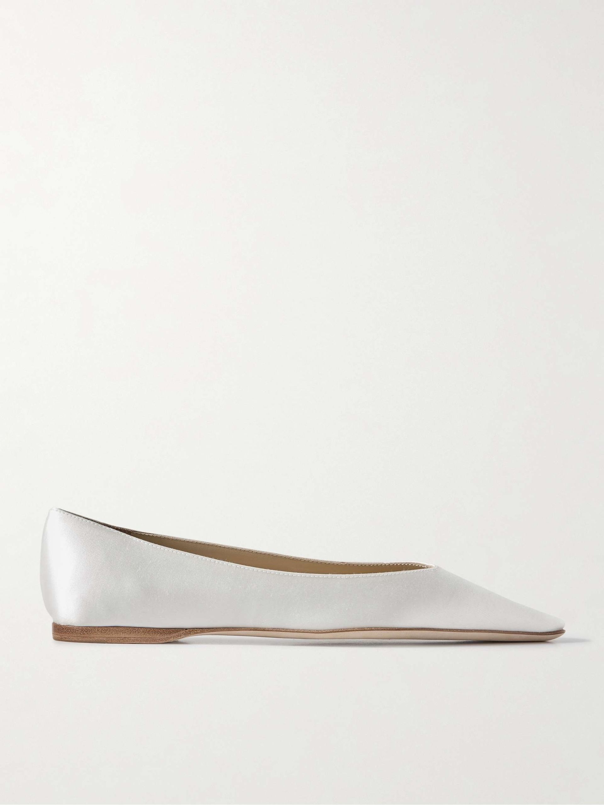 Riley Satin Point-Toe Ballet Flats