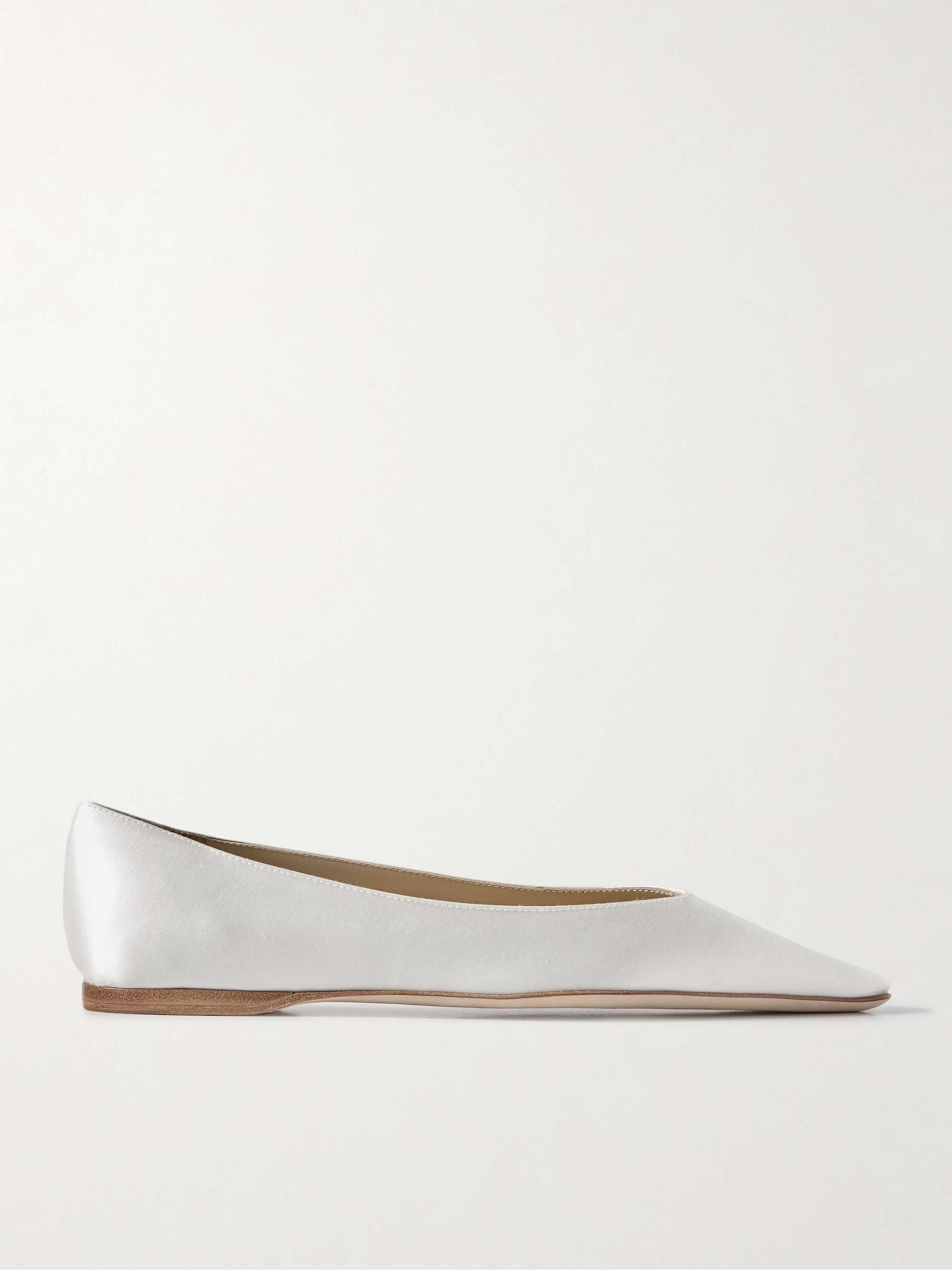 Riley Satin Point-Toe Ballet Flats