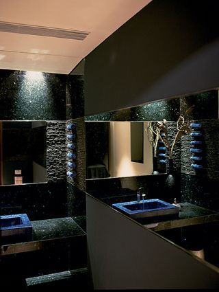 Bathroom’s lapis lazuli basin