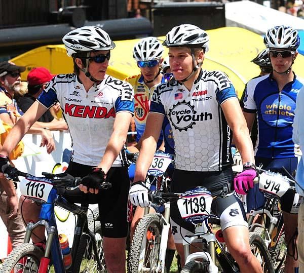 Junior men at the start line