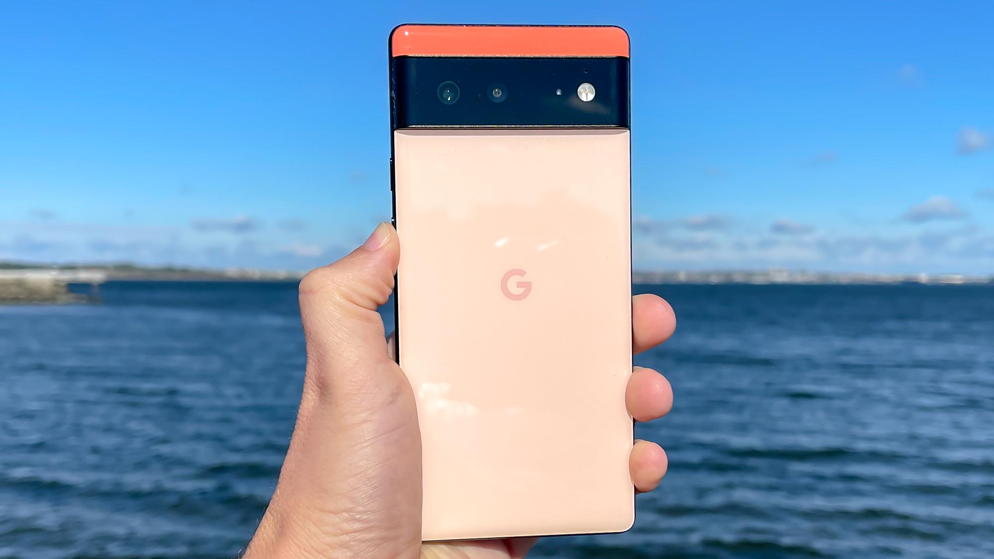 Google Pixel 6 held in hand