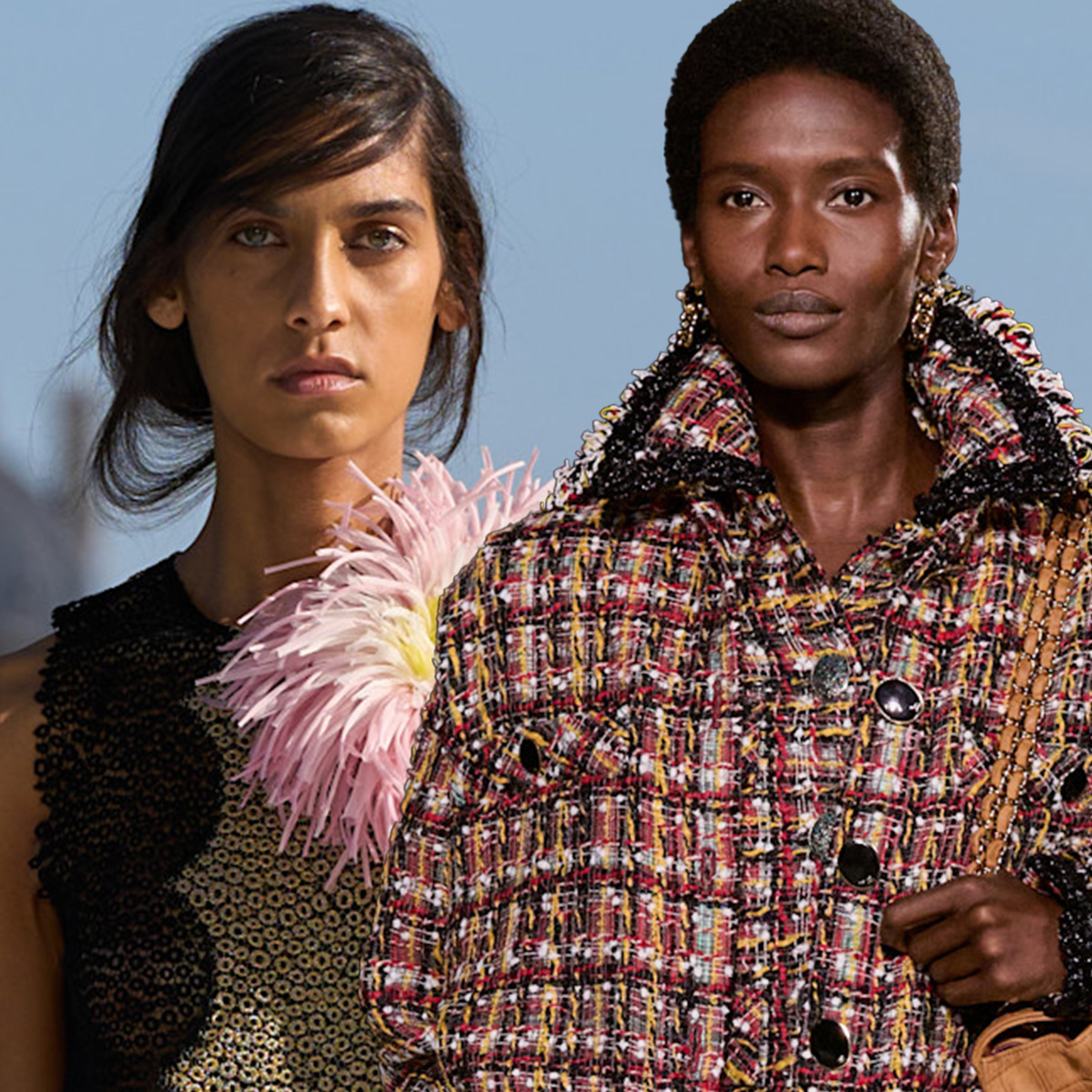 Two models from the fall/winter 2026 collections.