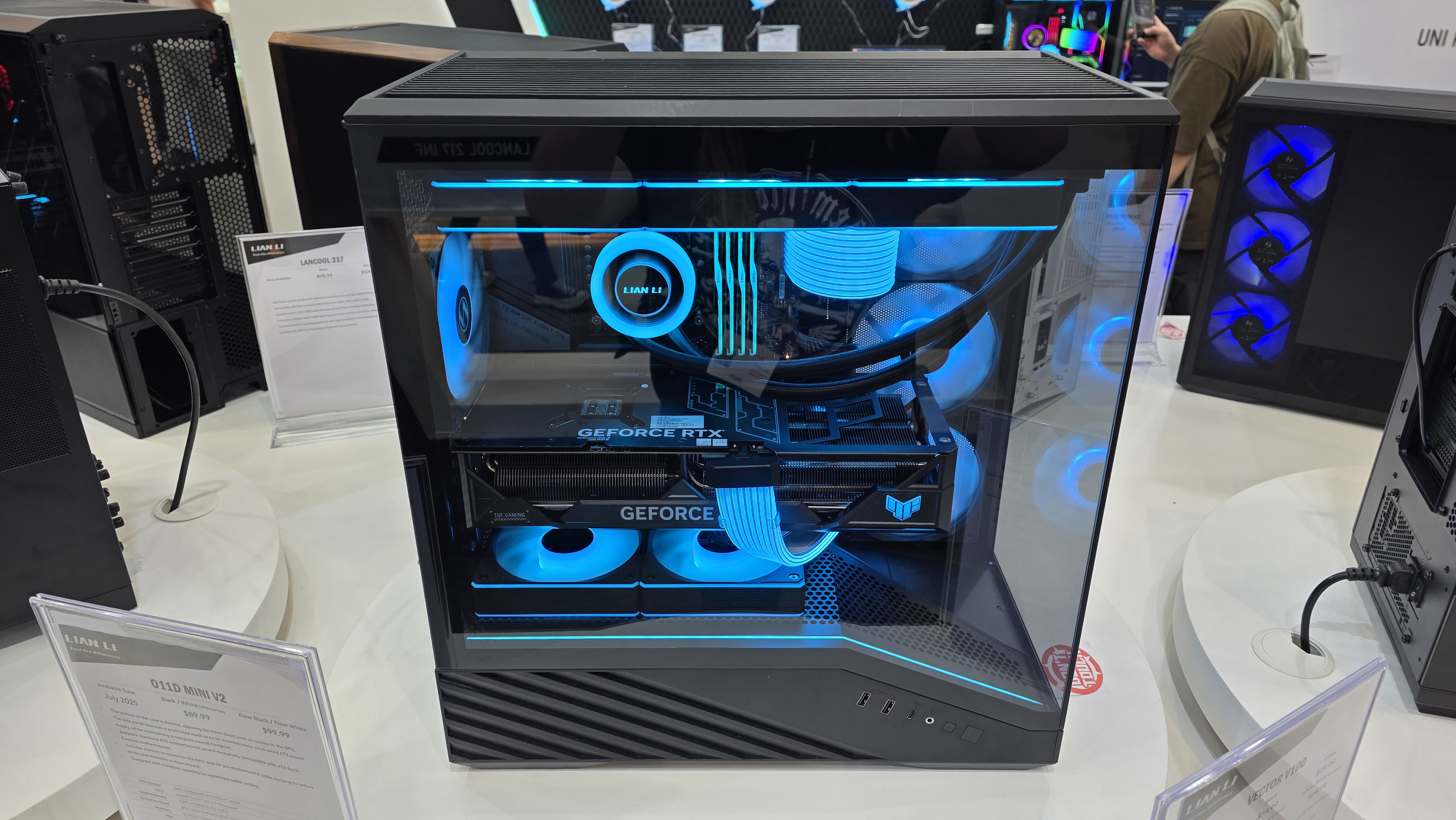 The Lian Li Vector V100 mid-tower case in black