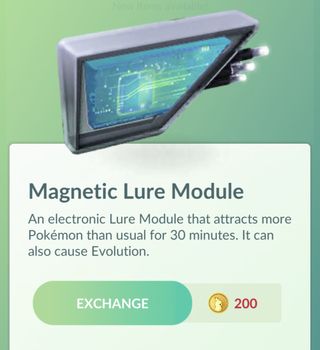 Pokemon GO Magnetic Lure List With Glacial And Mossy Modules On Deck