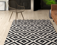 Borchardt Hand Tufted Wool Black Rug | Was £56.99, now £35.99 