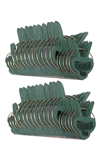 Plant Clips 40 Piece Green Gentle Gardening Plant &amp;amp; Flower Lever Loop Gripper Clips, Tool for Supporting or Straightening Plant Stems, Stalks, and Vines, Garden Clips, by Rampro