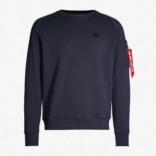 Alpha Industries Logo-Embroidered Sweat Sweatshirt